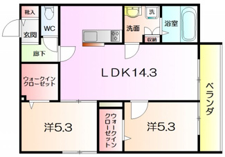 【間取り】 | ブリーゼハイム大小路
