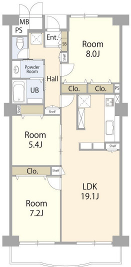 コーポ南越谷A棟の外観