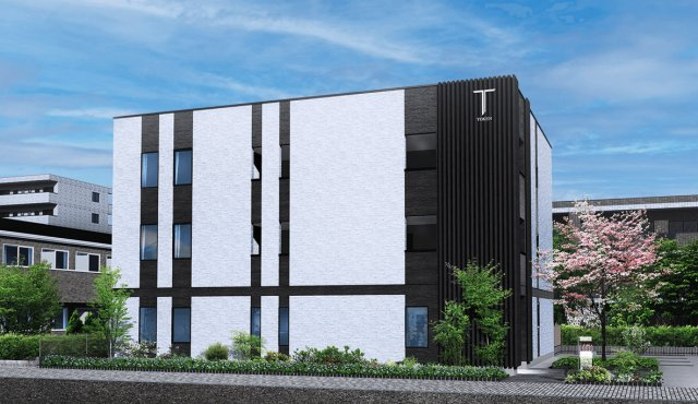 ファミーユ広島大学前の外観パース|完成予想図