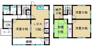 【間取り】 | 大津市苗鹿2丁目24-19　中古戸建