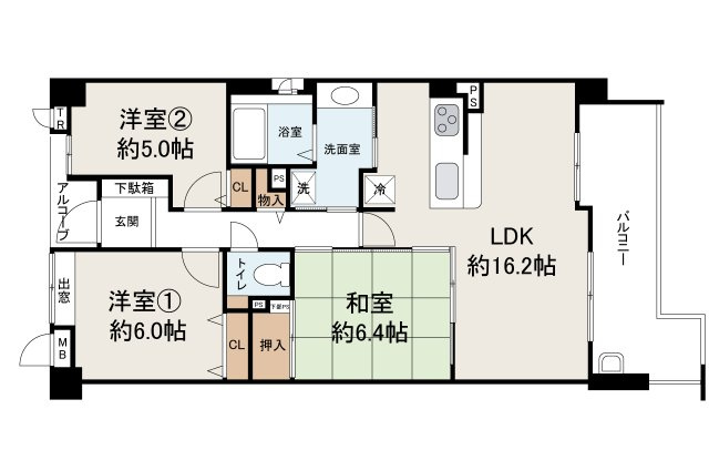 ローレルコート上野芝　の間取り