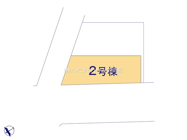 野田市大殿井2期　新築戸建　2号棟の区画図|角地 ： 南東 10.1m 公道、南西 6.2m 公道