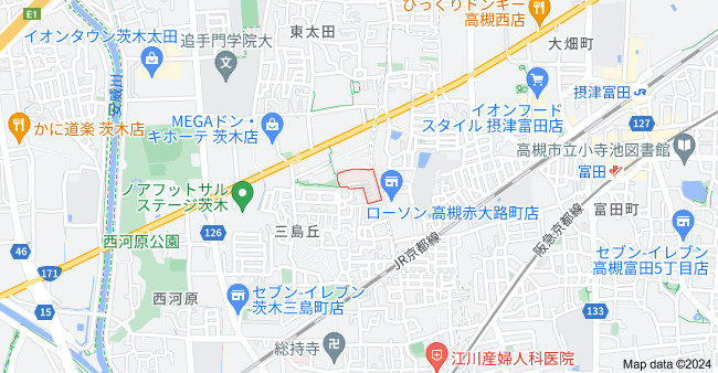 サニーコートNorthの地図