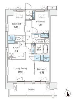 【間取り】 | スカイグランデ津田沼