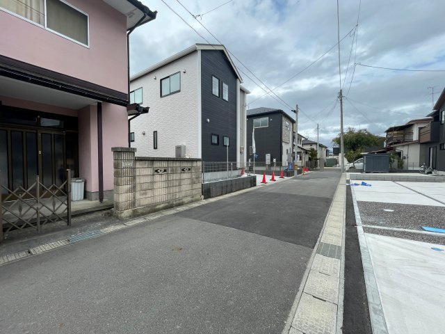 新築戸建・新築建売　郡山市静町【長期優良住宅】大成小・郡山七中の前面道路含む現地写真|前面道路幅員：約4.3ｍ
