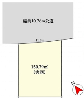 【土地図】 | 川越市霞ケ関東4丁目　建築条件なし売地　東武東上線『霞ヶ関駅』徒歩7分　【霞ヶ関東小学区】