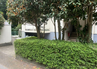 【中庭】 | 東建座間ハイツ１号棟 | 中庭（パティオ）とは、一つの建築物の内部に設けられた、壁などで囲われている庭のことを指します。コの字型、ロの字型が主流ですが、L字型の中庭もあります。最近では、インテリア性の高さからも人気があります。