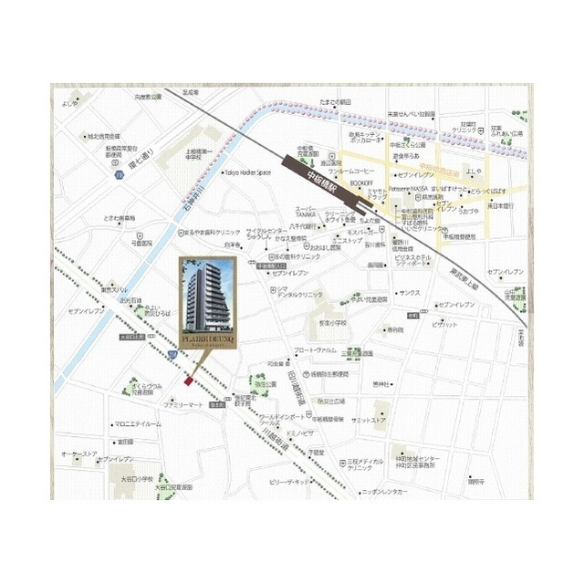 プレール・ドゥーク中板橋の地図