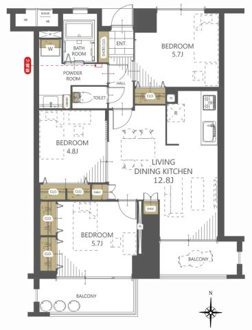 サーパス三郷の間取り|2025年11月室内リフォーム完了予定