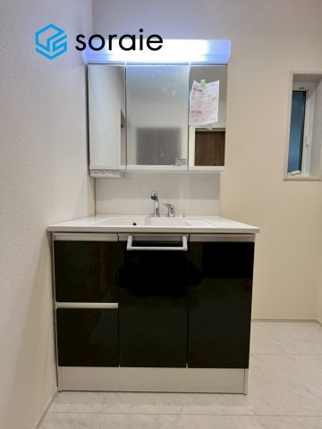 川越市小室　新築戸建　ブルーミングガーデンの独立洗面台|1月31日撮影
