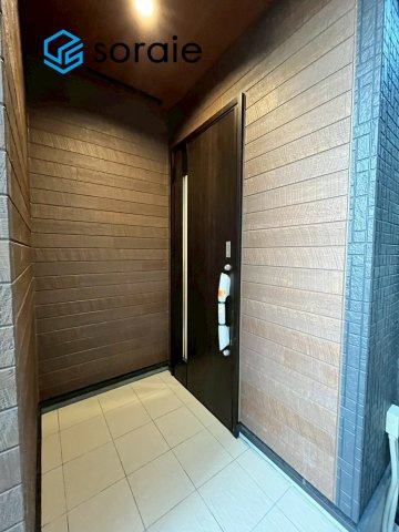 川越市小室　新築戸建　ブルーミングガーデンの玄関|1月31日撮影