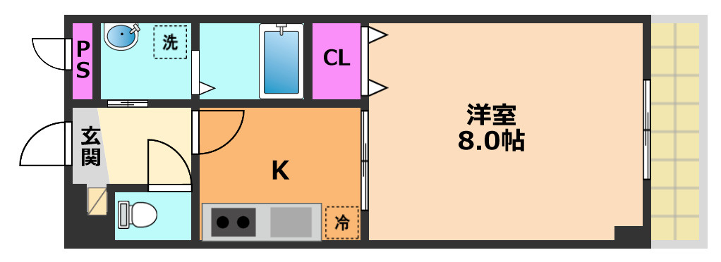 アンプルールフェールビエント高槻の間取り