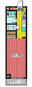 さいたま市浦和区針ヶ谷１丁目の賃貸マンションの間取り|☆ダ・レッチェンの間取です。反転タイプです☆