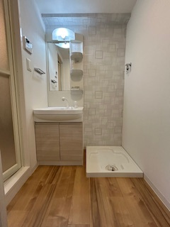 S-RESIDENCE江坂Alegriaの洗面所|コンパクトで使いやすい洗面所