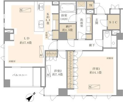 ザ・パークハウスグラン南青山の間取り