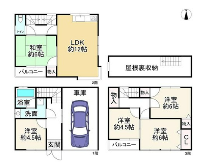 大阪市鶴見区諸口1丁目の間取り
