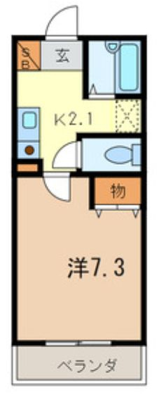 さいたま市中央区本町東３丁目の賃貸マンションの間取り