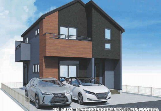 富士見市上沢１丁目の新築一戸建の外観パース|外観のイメージパースです