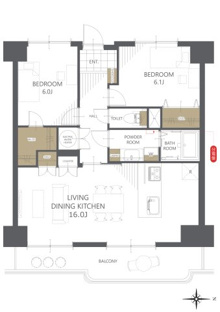 【間取り】グランディオス米子 