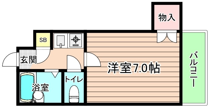 大阪市都島区善源寺町１丁目の賃貸マンションの間取り