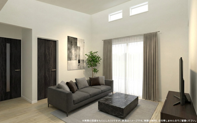 【完成予想図】 | 【LDK　イメージパース】
※画像は設計図面を基に作成したイメージです。