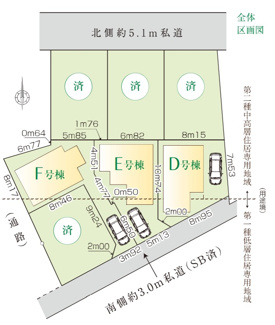 【区画図】 | 【仲介手数料無料！！】国立市西1丁目　新築戸建て（全7棟）F号棟　5480万円 | F号棟　敷地面積：104.78㎡（31.69坪）
