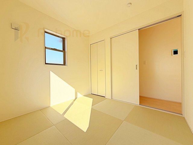 水戸市内原町第12　新築戸建て　3号棟の和室|フローリングより衝撃が少ない和室は、ご両親のお部屋やキッズスペース、客間としても活用頂けます。