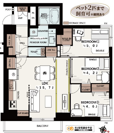 赤坂アーバンライフの間取り