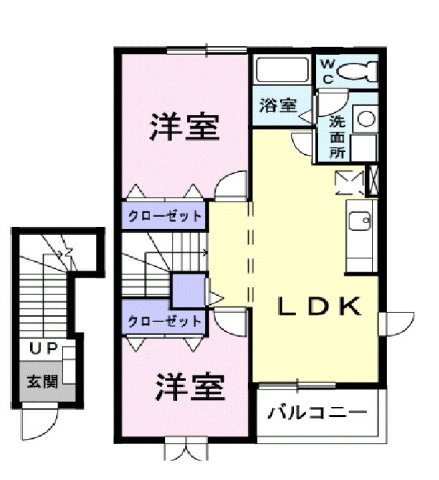 エスペランスＷＡＴＡＮＡＢＥの間取り|間取図