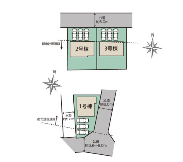 【区画図】 | 前橋市後家町　3号棟