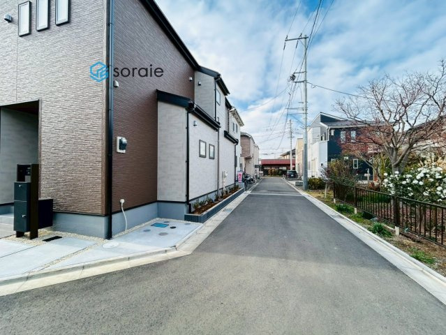 所沢上新井第16期　新築戸建　リーブルガーデンの前面道路含む現地写真|令和7年12月23日撮影。