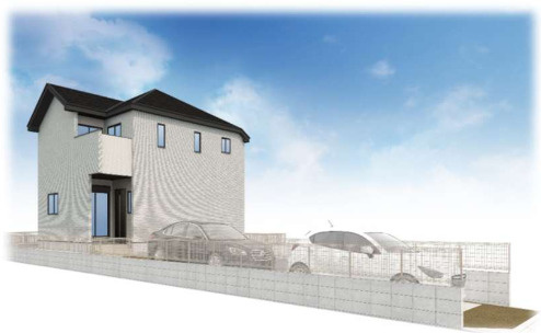 祝　成約済み　八王子市　廿里町　新築戸建て　３期の外観パース|～仲介手数料無料☆八王子ひなた不動産～　八王子市廿里町　新築戸建て