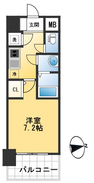 スペーシア江坂広芝町の間取り