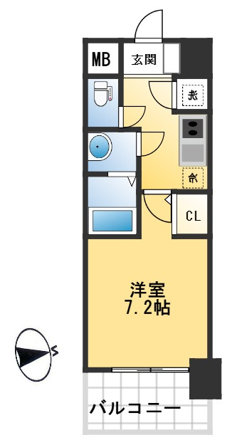 スペーシア江坂広芝町の間取り