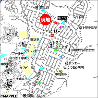 【地図】 | 中城村南上原（限定1棟） | 地図♪