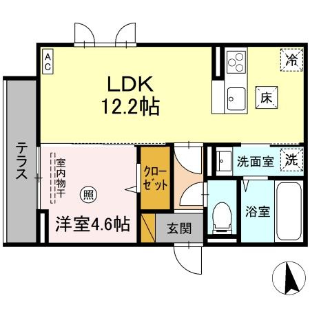 Serenvita east(ｾﾚｳｨｰﾀ ｲｰｽﾄ)の間取り