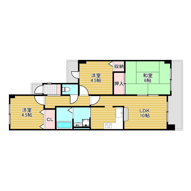サンパレス21池田の間取り