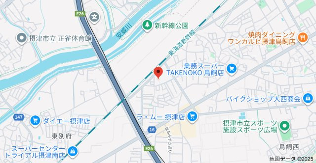 岡崎貸家の地図