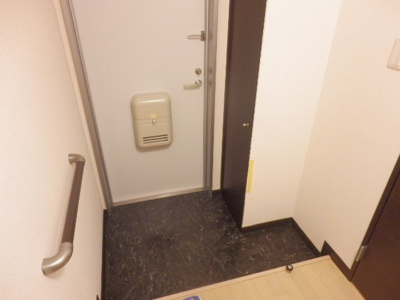 【玄関】 | レオネクスト１８番館 | 手すり付き玄関で、年配の方にも大活躍です！