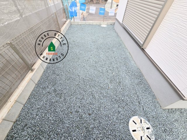 熊本市東区八反田1丁目第1₋4棟(7号棟)の庭|お庭で自由な時間を過ごせます。