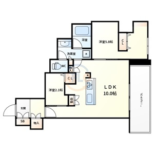 【間取り】 | アーバネックス天満橋Front | アーバネックス天満橋Front　間取り