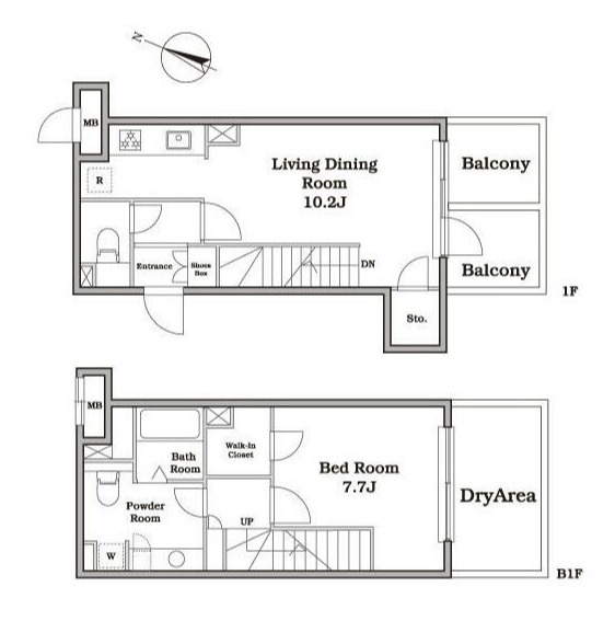 レジディア西新宿Ⅱの間取り