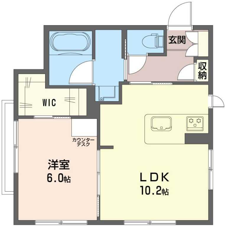 バーゴウ　フルリノベーション　シャーメゾン　駅近の間取り