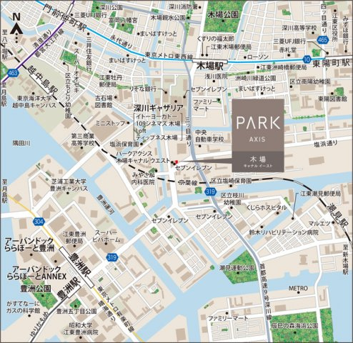 パークアクシス木場キャナル　イーストの地図