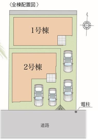 座間市入谷東3丁目新築戸建て　2期2号棟の区画図|区画図「座間市入谷東3丁目新築戸建て」