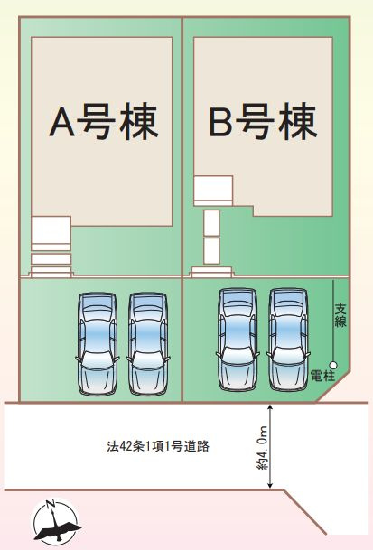 藤沢市鵠沼海岸6丁目新築戸建て　B号棟の区画図|区画図「藤沢市鵠沼海岸6丁目新築戸建て」