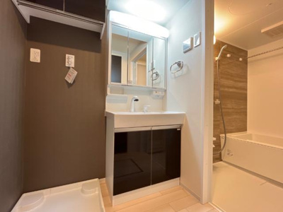 【洗面所】 | 笹谷字中谷地新築アパート　Ａ棟 | 洗髪洗面化粧台（イメージ）