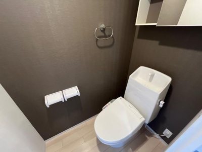 【トイレ】 | 笹谷字中谷地新築アパート　Ａ棟 | シャワー付トイレ（イメージ）