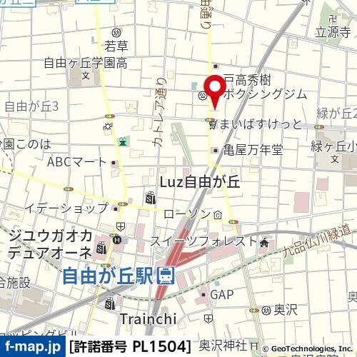 マートルコート自由が丘・Ⅱの地図