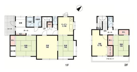 前橋市下大島町１期中古一戸建ての間取り